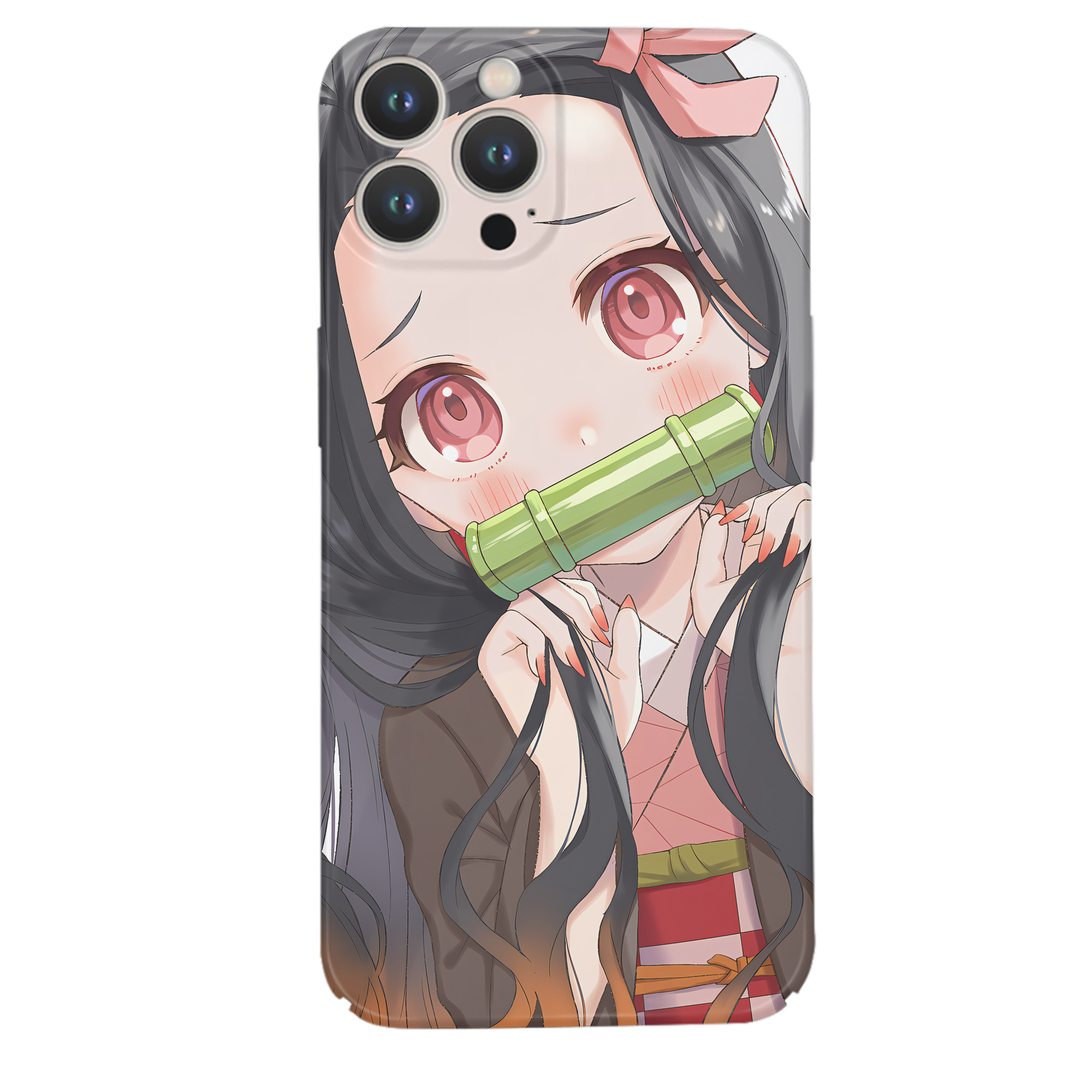 （画像用） 鬼滅の刃（きめつのやいば）竈門 禰󠄀豆子／かまど ねずこ Kamado Nezuko 【iPhone 14シリーズ対応】ハードケース